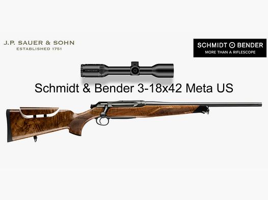 J.P. Sauer & Sohn Sauer 505 Ergo Lux bolt-action rifle HQ3 equipment package Elegance + VSR | 8.5x55 Blaser | Schmidt & Bender 3-18x42 Meta