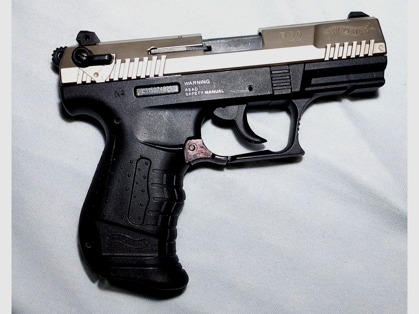 Walther P22 (P 22 Classic) pistola a salve 9mm P.A.K. nichelata (PTB 778)