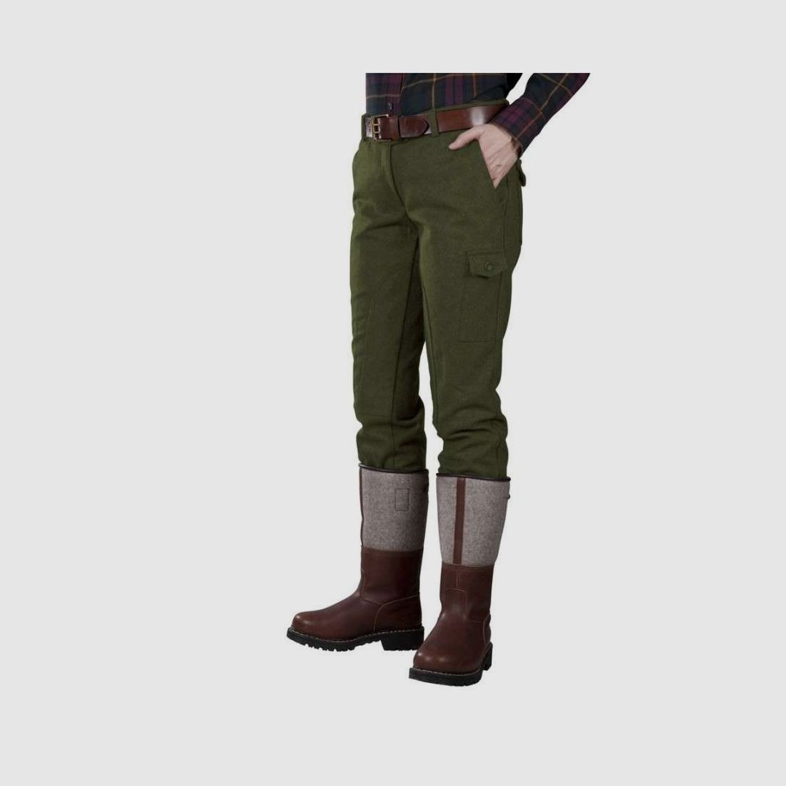 Moleskin hunting trousers, olive, image 2 of 5