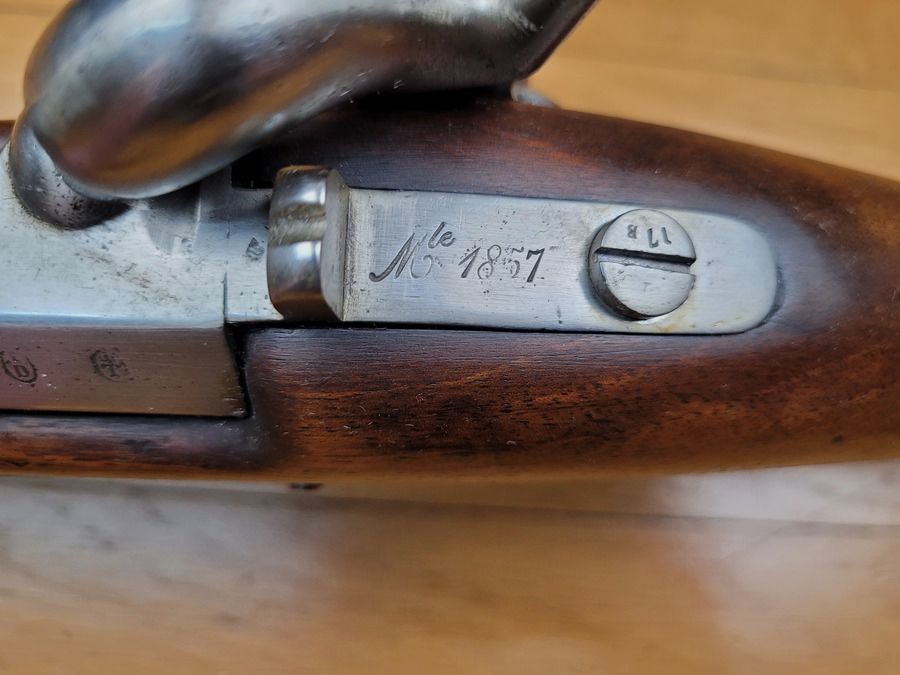 Sehr seltener Infanteriegewehr Modell 1857 – nicht umgebaut Tabatière – Kaiserliche Manufaktur Mutzig – schöne Stempel – TBE+, Bild 1 von 28