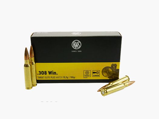 Target Elite Plus kaliber .308 Win. 168 gr 20 schoten