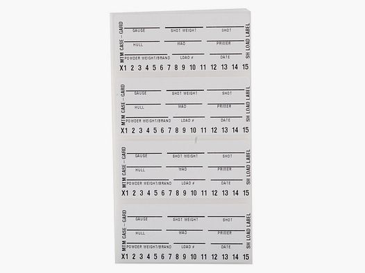 MTM Shotgun Cartridge Box Labels for Labeling LL-S 50 Pieces