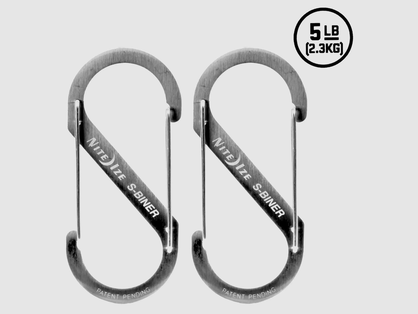 Nite Ize Nite Ize Mousqueton S-Biner Taille 1 Acier inoxydable 2-pack - Noir