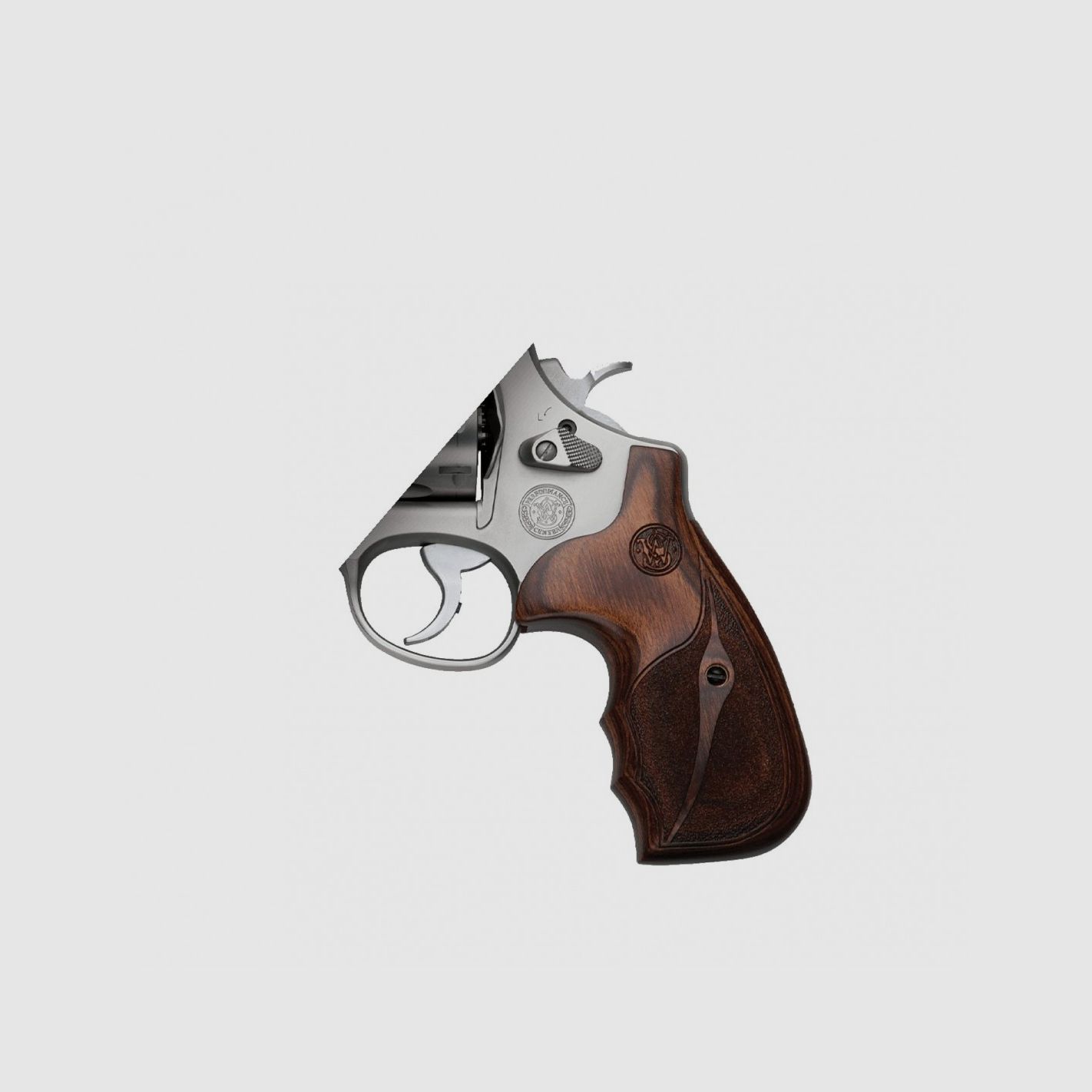 S&W N ROUND NU SUPER WALNUT STIPPLE WITH LASER LOGO