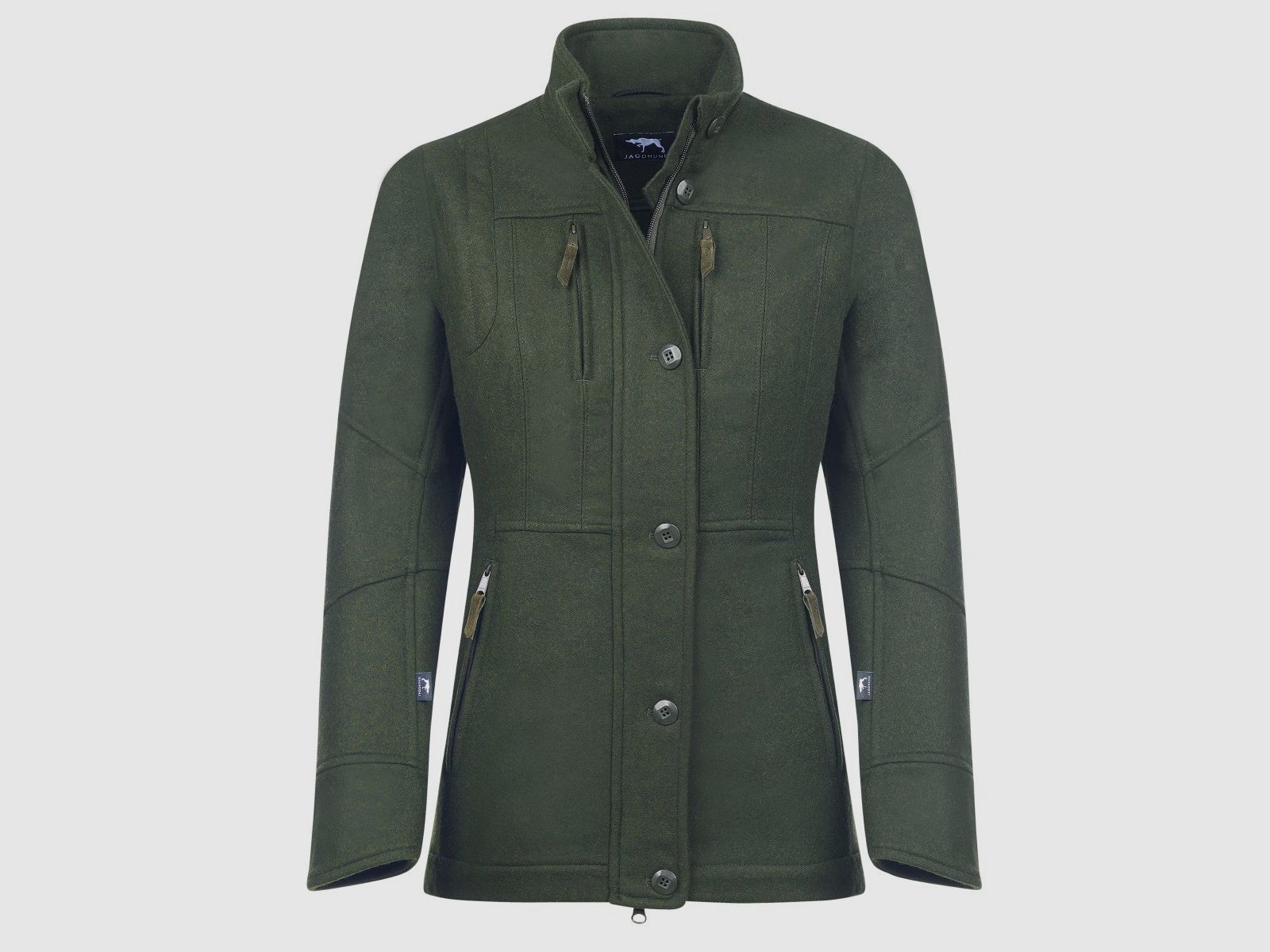 Jagdhund Lodenjacke Gamskopf 2 Grün
