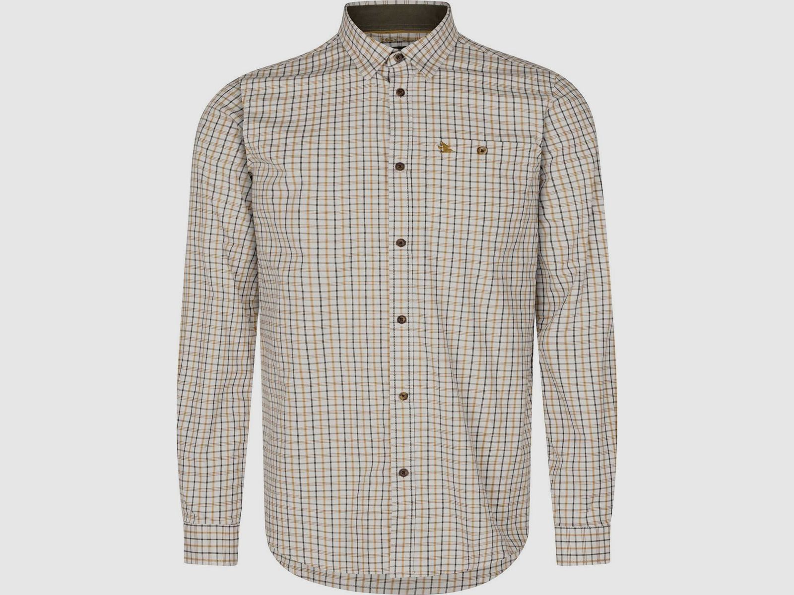 Seeland Oxford Hemd Blauw Bruin Geruit