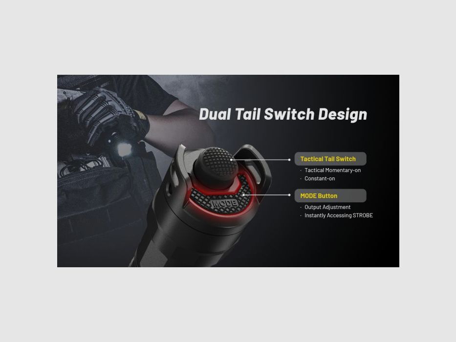 Nitecore P23i Lampe torche LED tactique rechargeable, image 8 sur 10