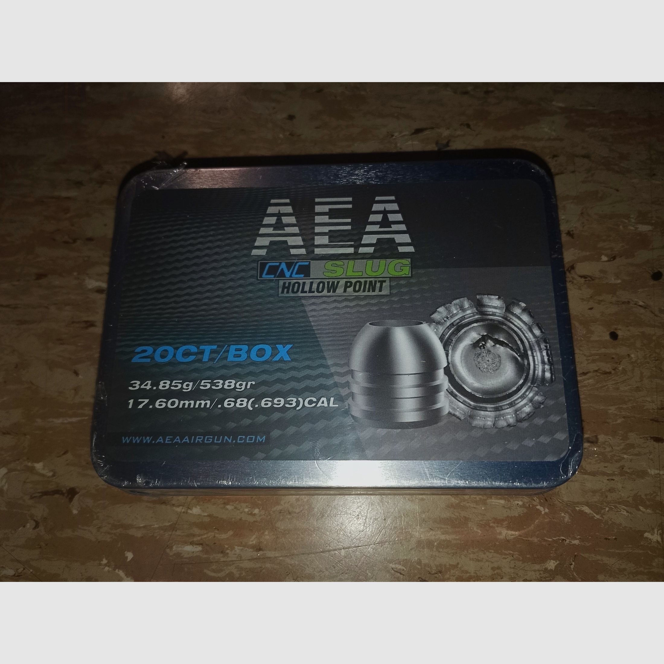 1 can 20 pcs. heavy slugs hunting projectile strong air rifles cal 68 AEA EXACT SLUG HOLLOW POINT caliber .68 34.85g Not for 7.5 Joules 4 x available