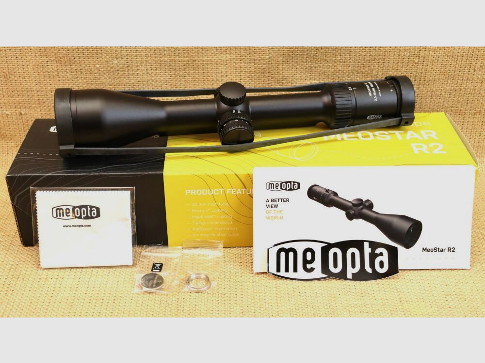 Meopta Zielfernrohr Meostar R2 2,5–15x56, Absehen 4-RD mit Innenschiene