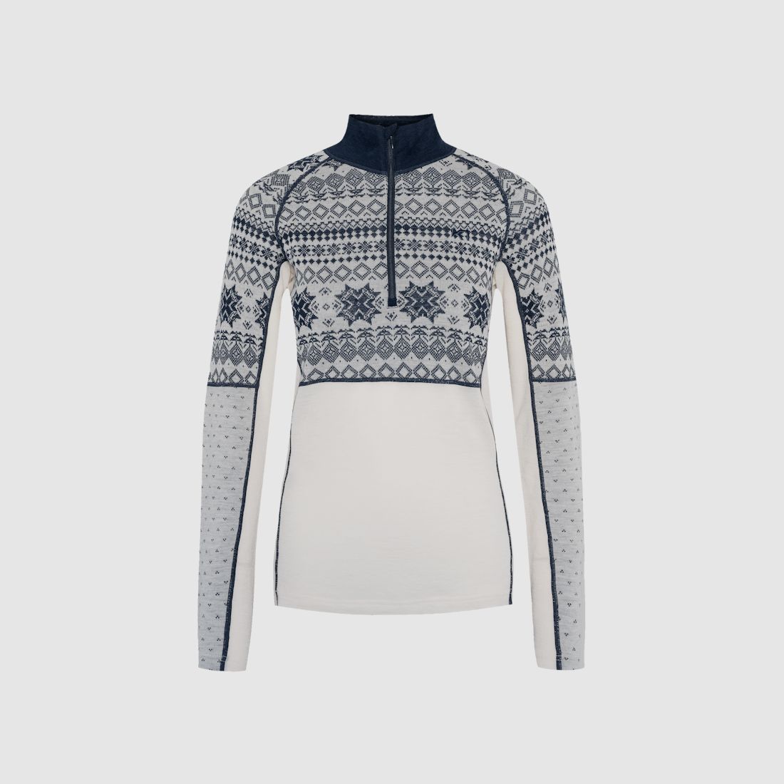 Kari Traa Vilma Sweater Half Zip Natural White XL