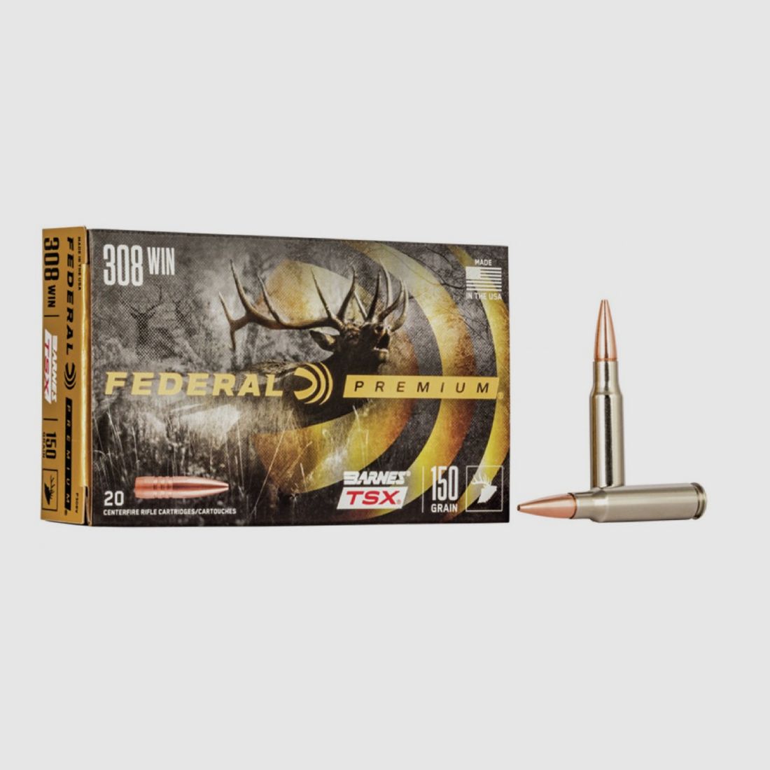 Federal Premium 308 Win. Triple-Shock 150gr