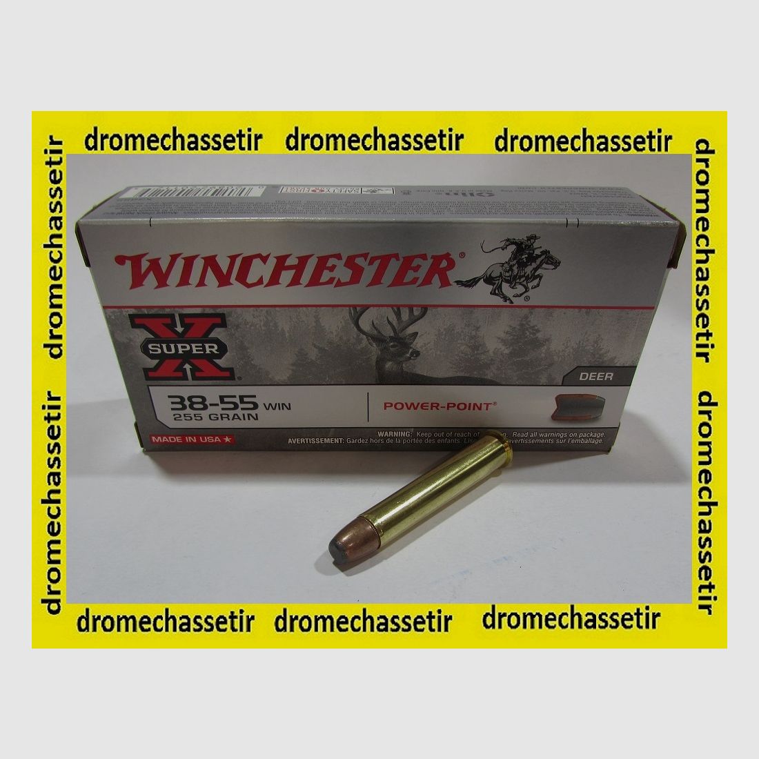 Caja de 20 Cartuchos 38-55 Winchester Power Point 255 grains