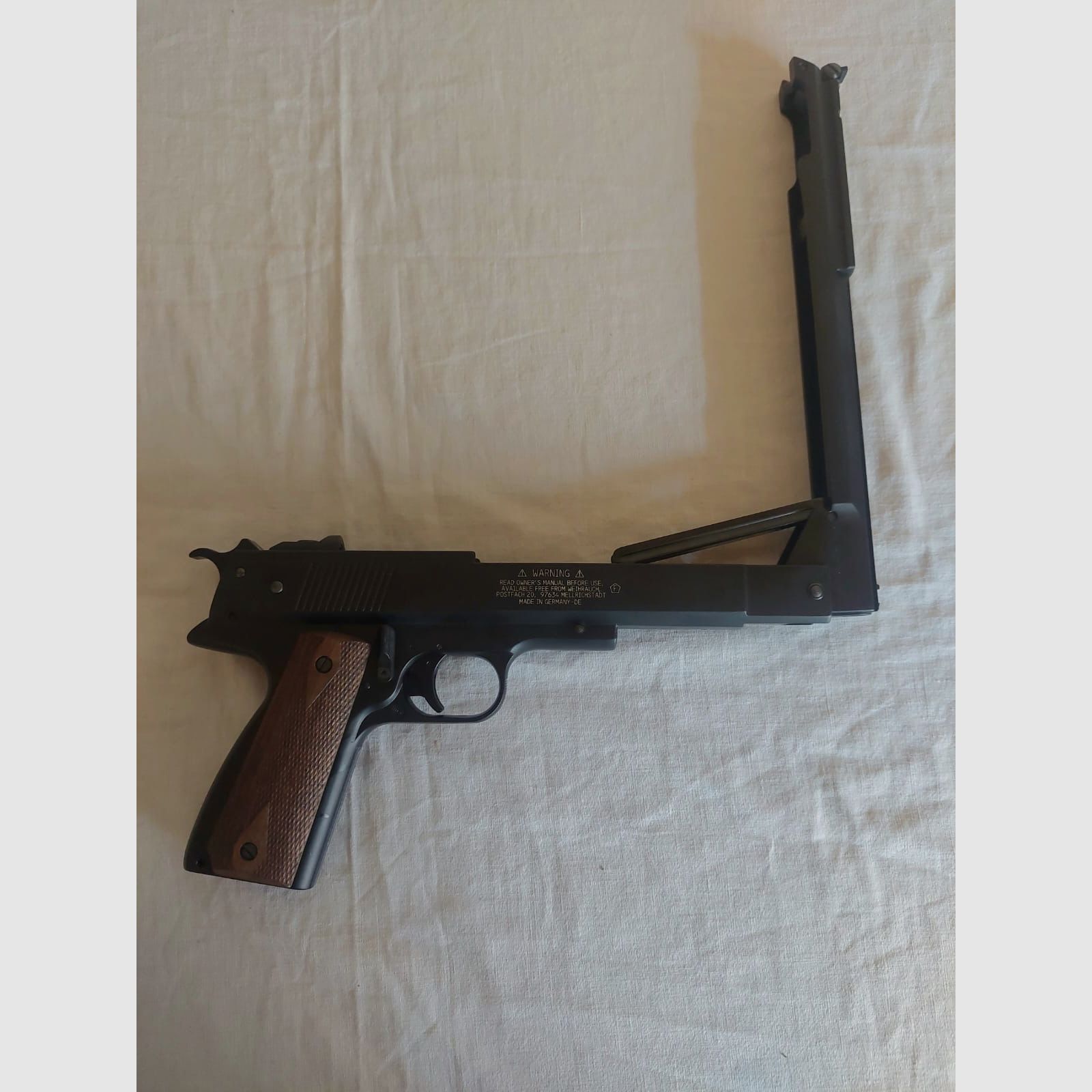Weihrauch HW45 pistola ad aria compressa 5,5 mm Diabolo brunita + accessori, immagine 9 di 16
