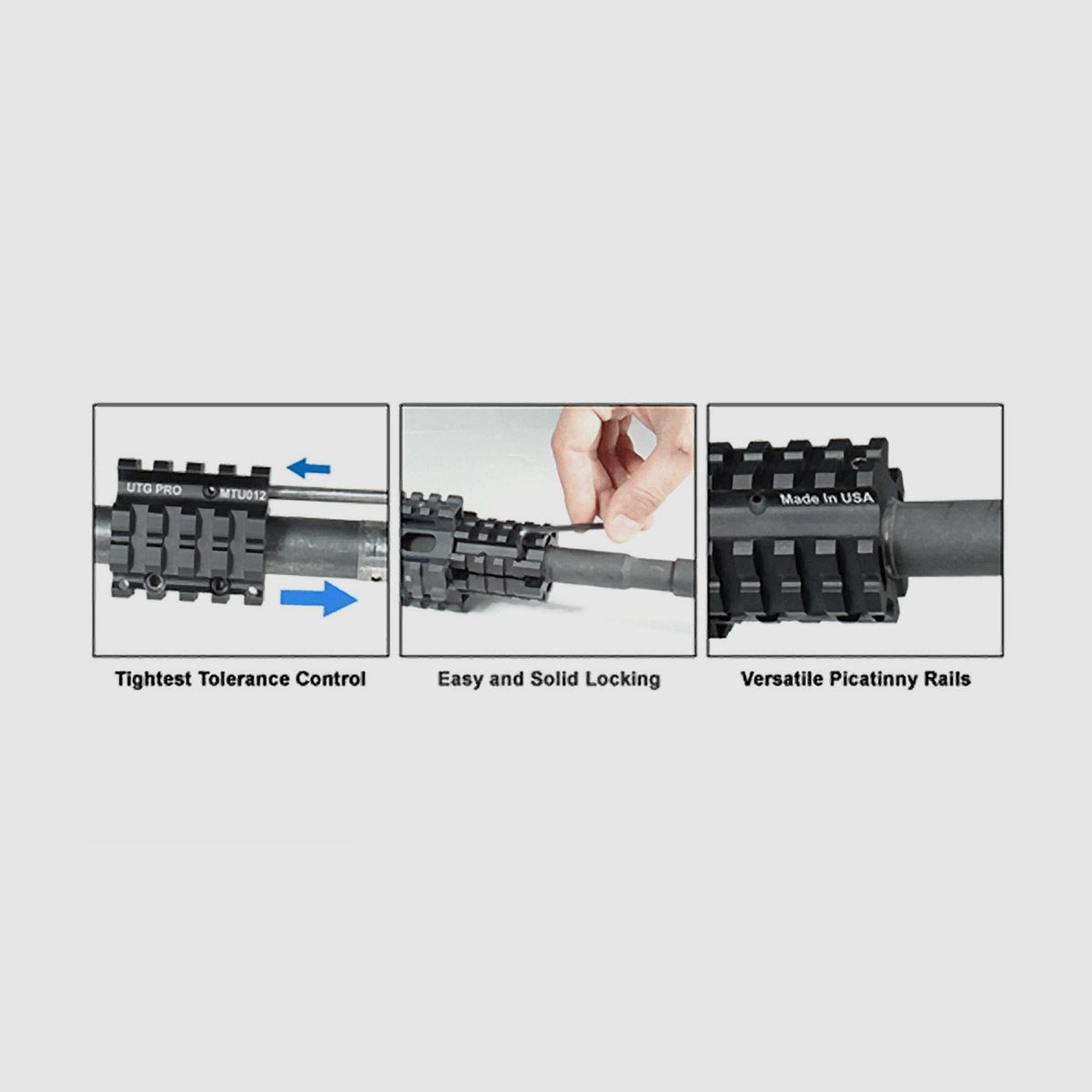 M4 High Pro Deluxe Quad Rail AR-15 blocco gas, immagine 2 di 4