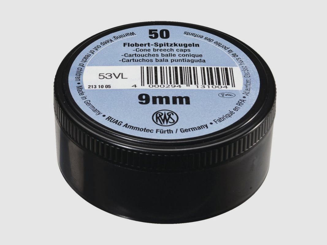 RWS 9mm Flobert konische Patronen (x50)