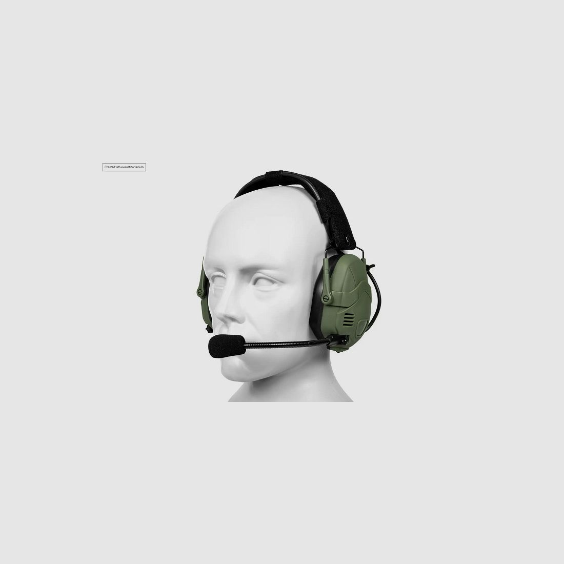 Taktyczne słuchawki aktywne Bluetooth HD-16 - Oliwkowe, zdjęcie 1 z 14