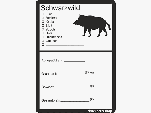 Etikett Wildfleisch