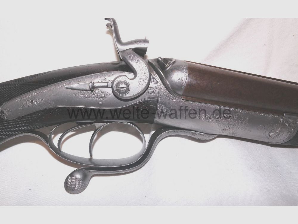 William Powell & Sons Hahn-Doppelbüchse Echte Sammlerrarität! Baujahr 1872