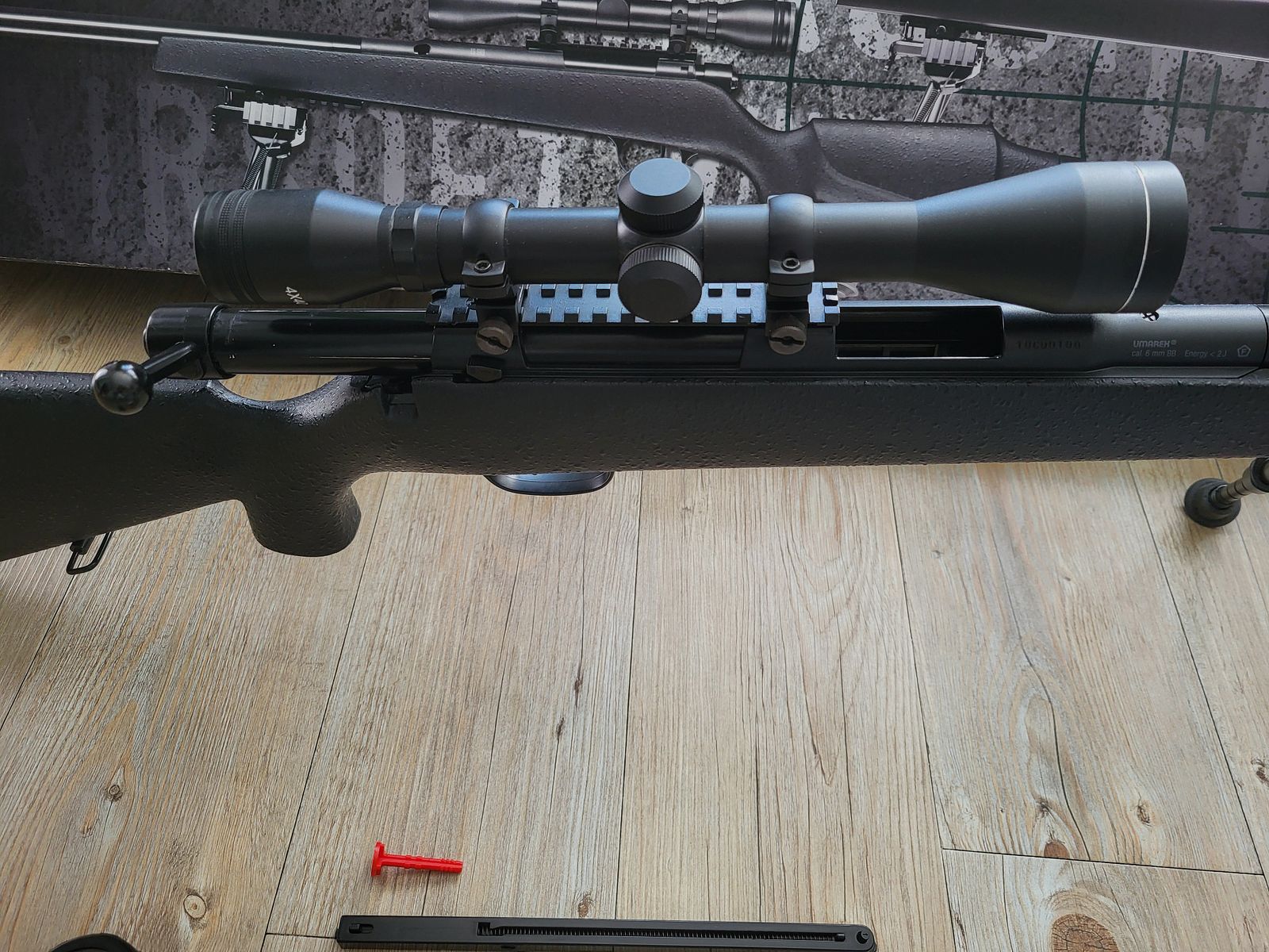 UMAREX Super X-9 Bolt Action Snipergewehr Springer 6mm BB schwarz  Metall Zielfernrohr 4x40 