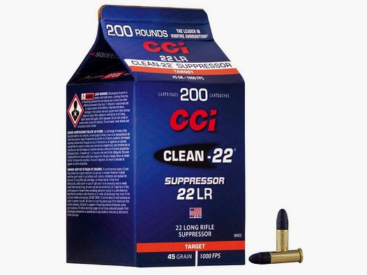 CCI Clean-22 Sup. LRN 45grs 200St .22lr