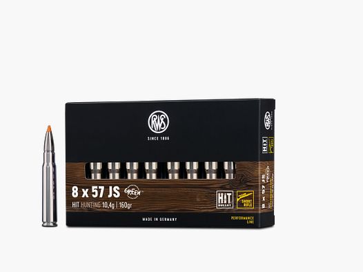 RWS 8x57JS HIT Short-Rifle 10.4g 160grs