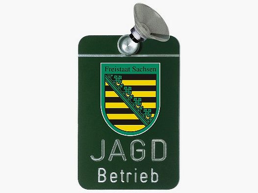 Autoschild Jagdbetrieb - Sachsen
