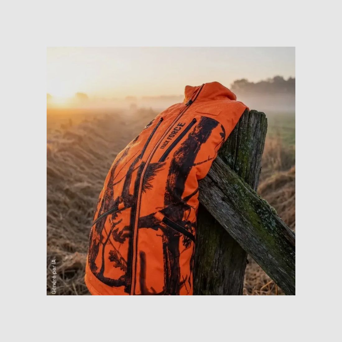 Gilet Percussion Track Force arancione mimetico impermeabile, immagine 3 di 5