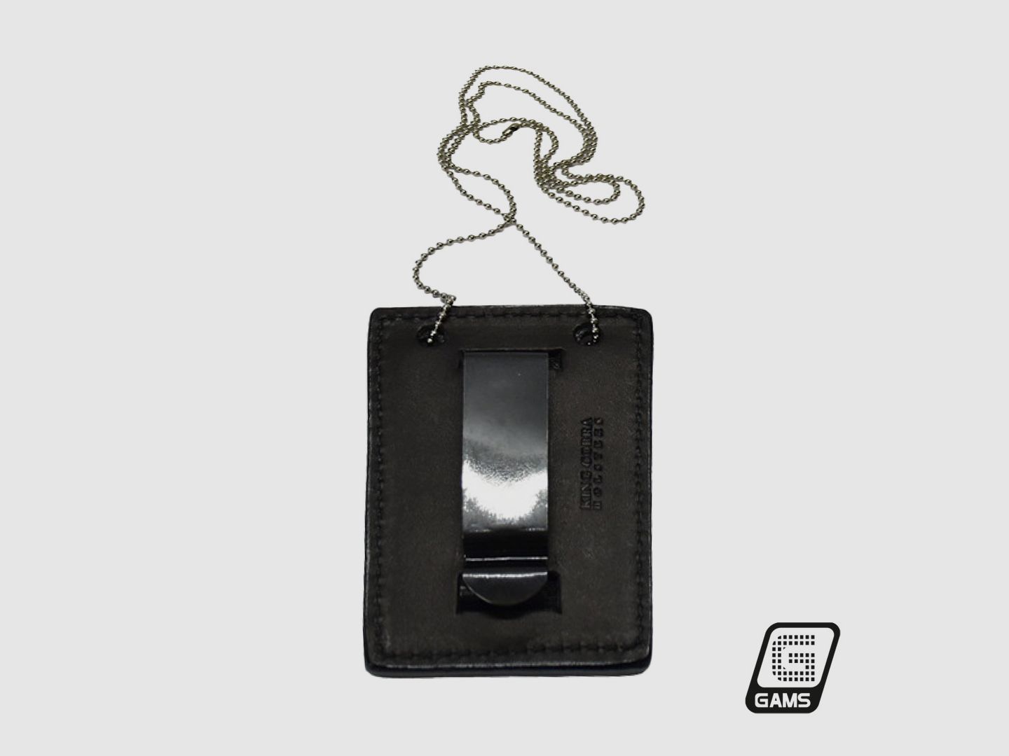 Ovaler Plattenhalter. Mit Kette und Gürtelclip. (Platte nicht enthalten), Bild 3 von 5