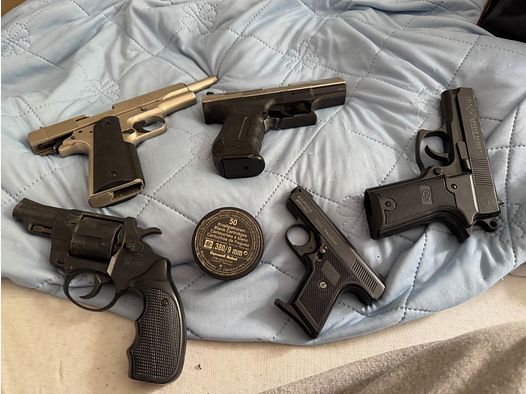 5 pistolas de fogueo – lote – liquidación de vivienda