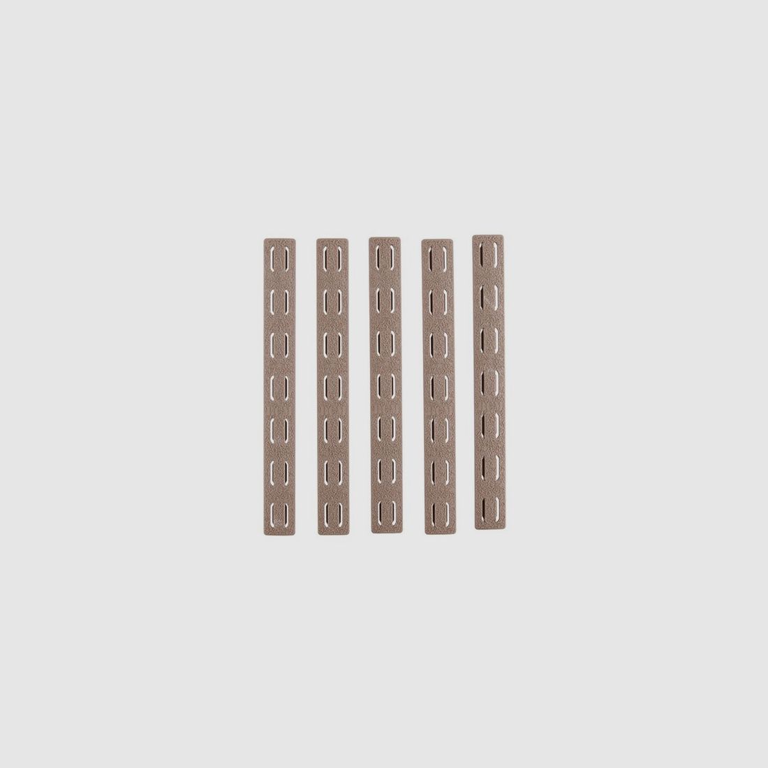 BRAVO COMPANY AR-15 BRAVO COMPANY RAIL PANEL KIT 5-PACK KEYMOD RUBBER FLAT DARK EARTH 5.5″, image 1 of 2