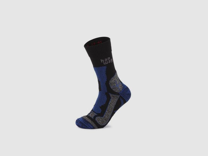 Han Wag Unisex Trek-Merino Socke Black/Royal Blue 42-44