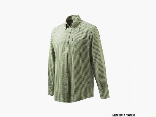 CAMICIA – BERETTA – FLANNEL BUTTON DOWN SHIRT Green & Beige Plaid