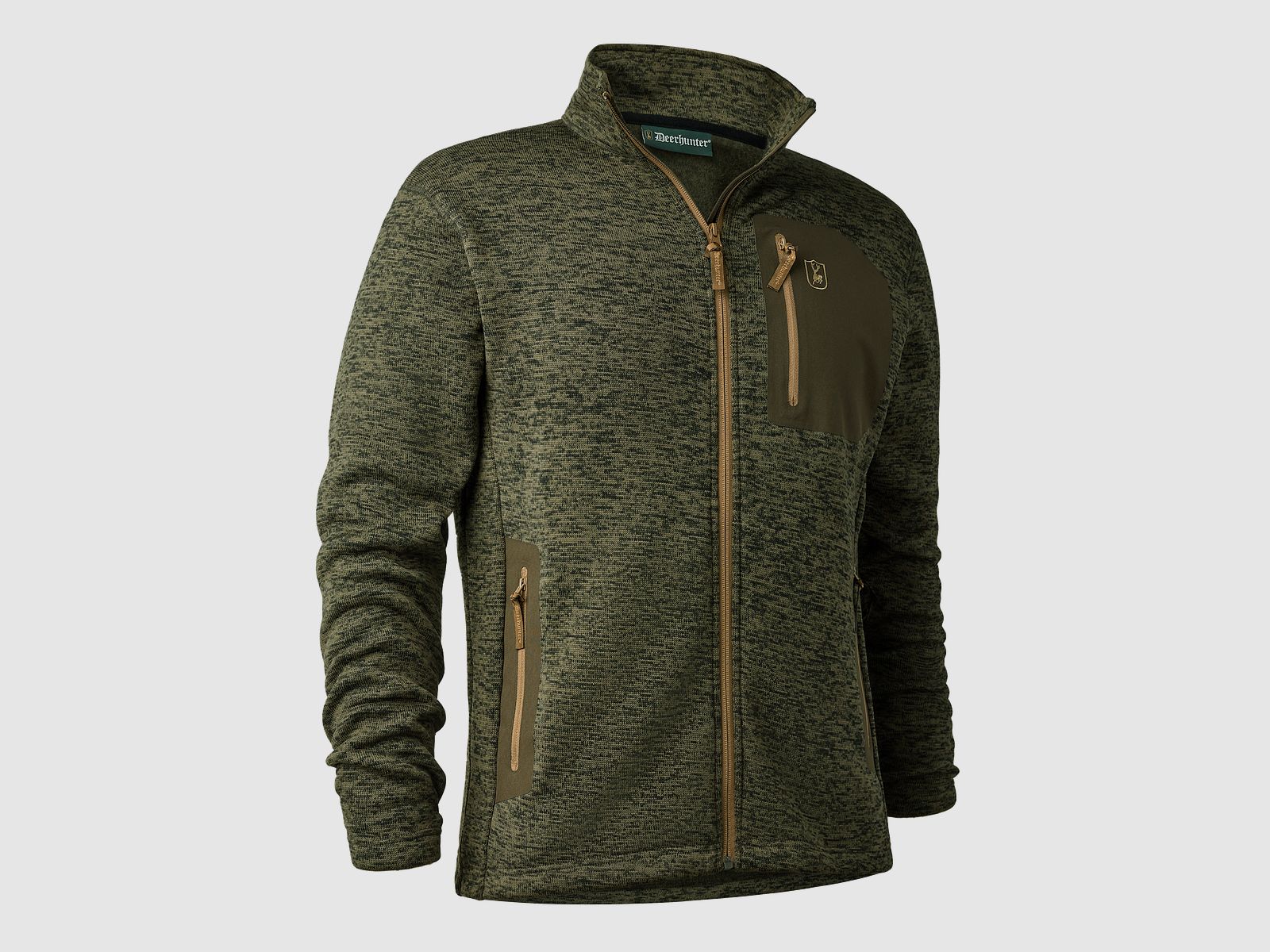 Deerhunter Sarek Knitted Jacket Olive Night melange 3XL