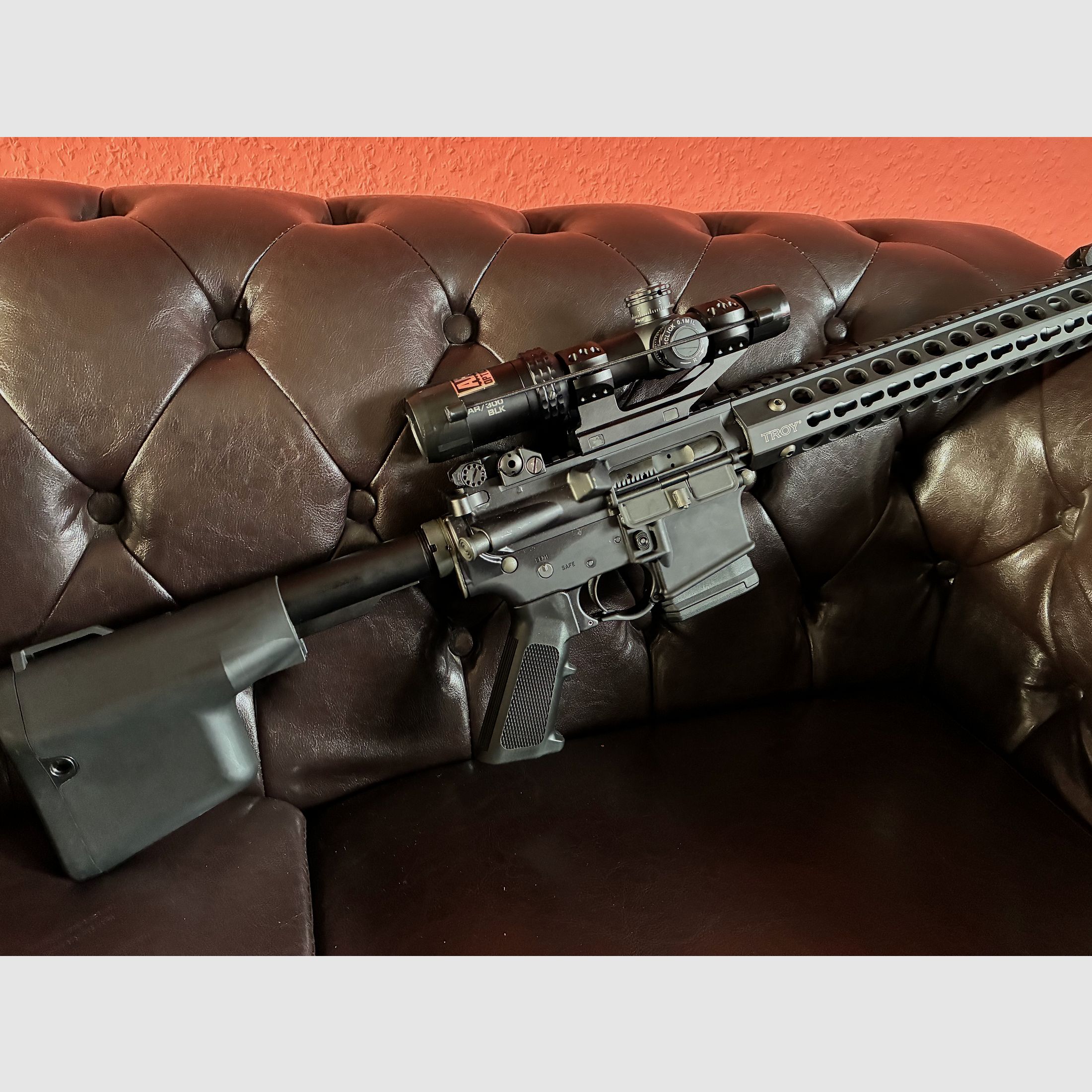 Troy Industries Carbine .223 Rem. incl. AR .300 BLK optic – minder dan 50 schoten!, afbeelding 5 van 8