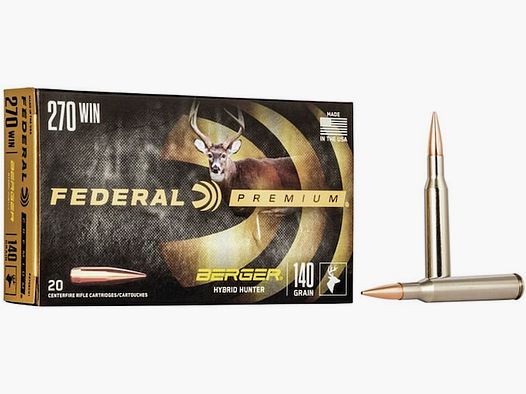 Federal Premium Berger Hybrid Hunter .270 Win. 140GR JHP 20 cartuchos