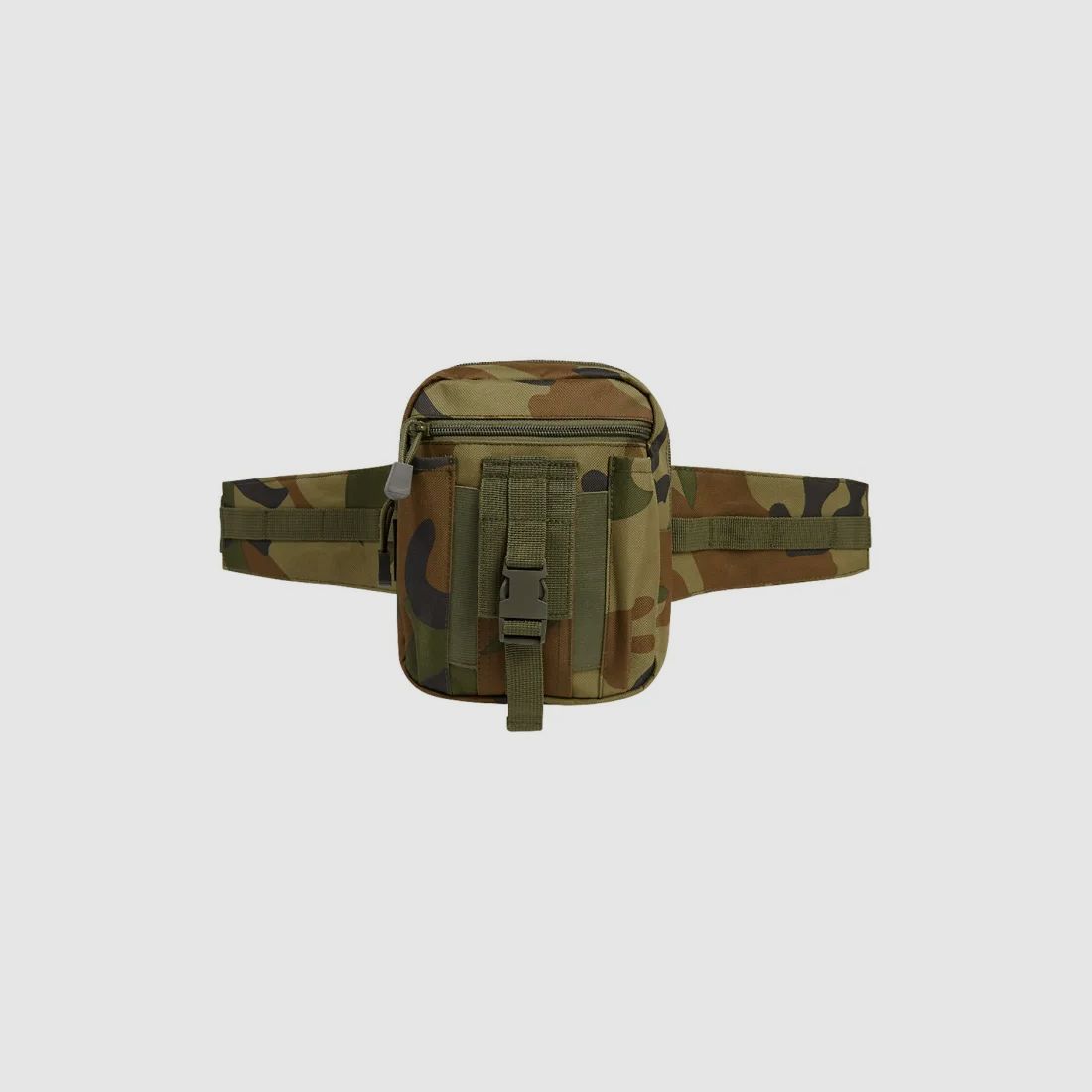 Brandit waist belt "Allround" with pocket + bottle holder - US Woodland