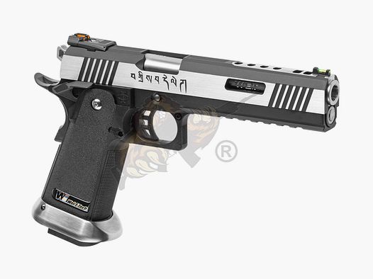 WE Hi-Capa 6 Force A Silver Barrel Full Metal GBB -F-