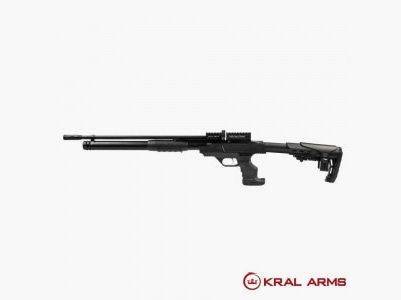 PCP Karabiner KRAL Puncher Rambo Pump Action Schwarz. Kal. 4,50 mm – 24 Joule