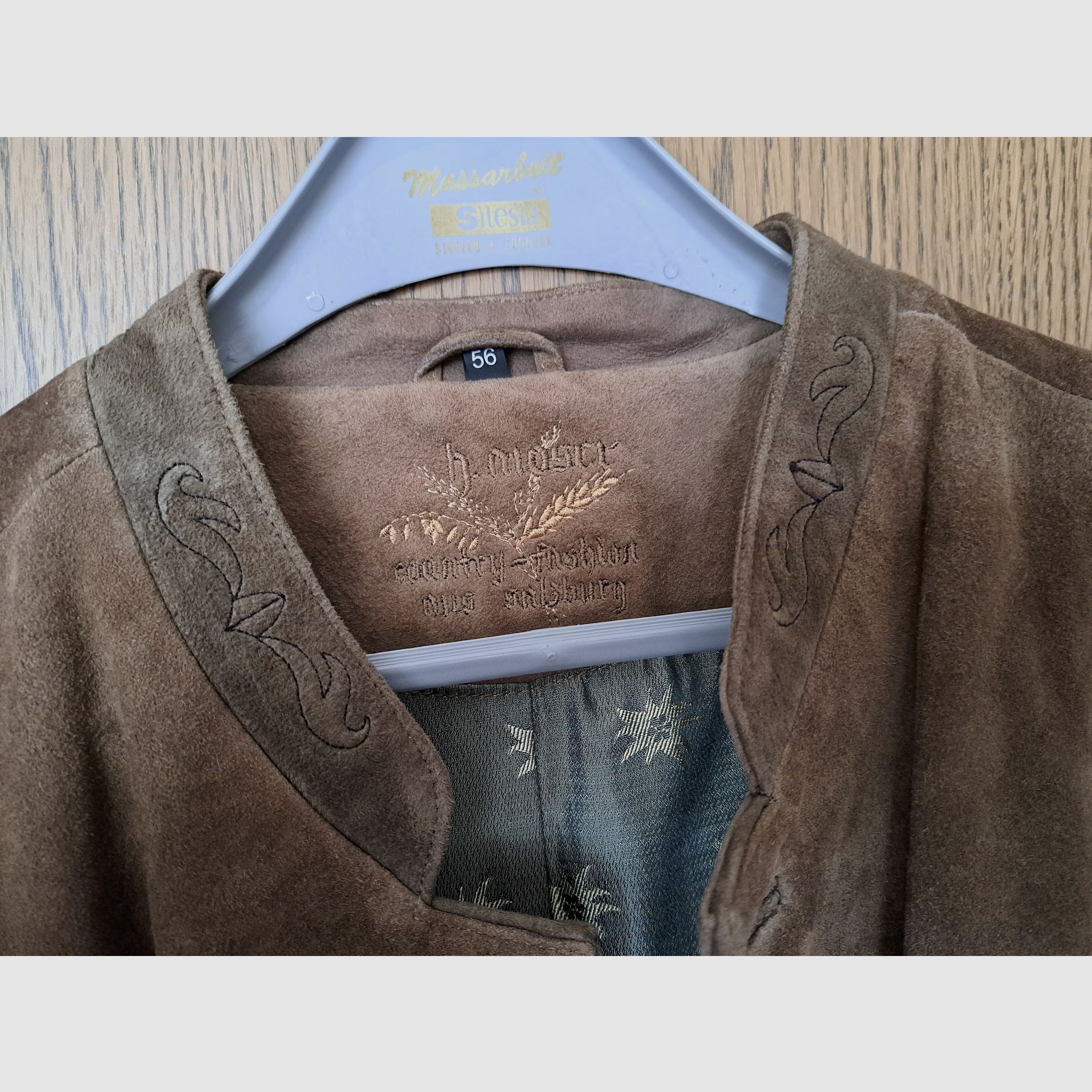 Traditional jacket by h. moser (genuine leather) size 56