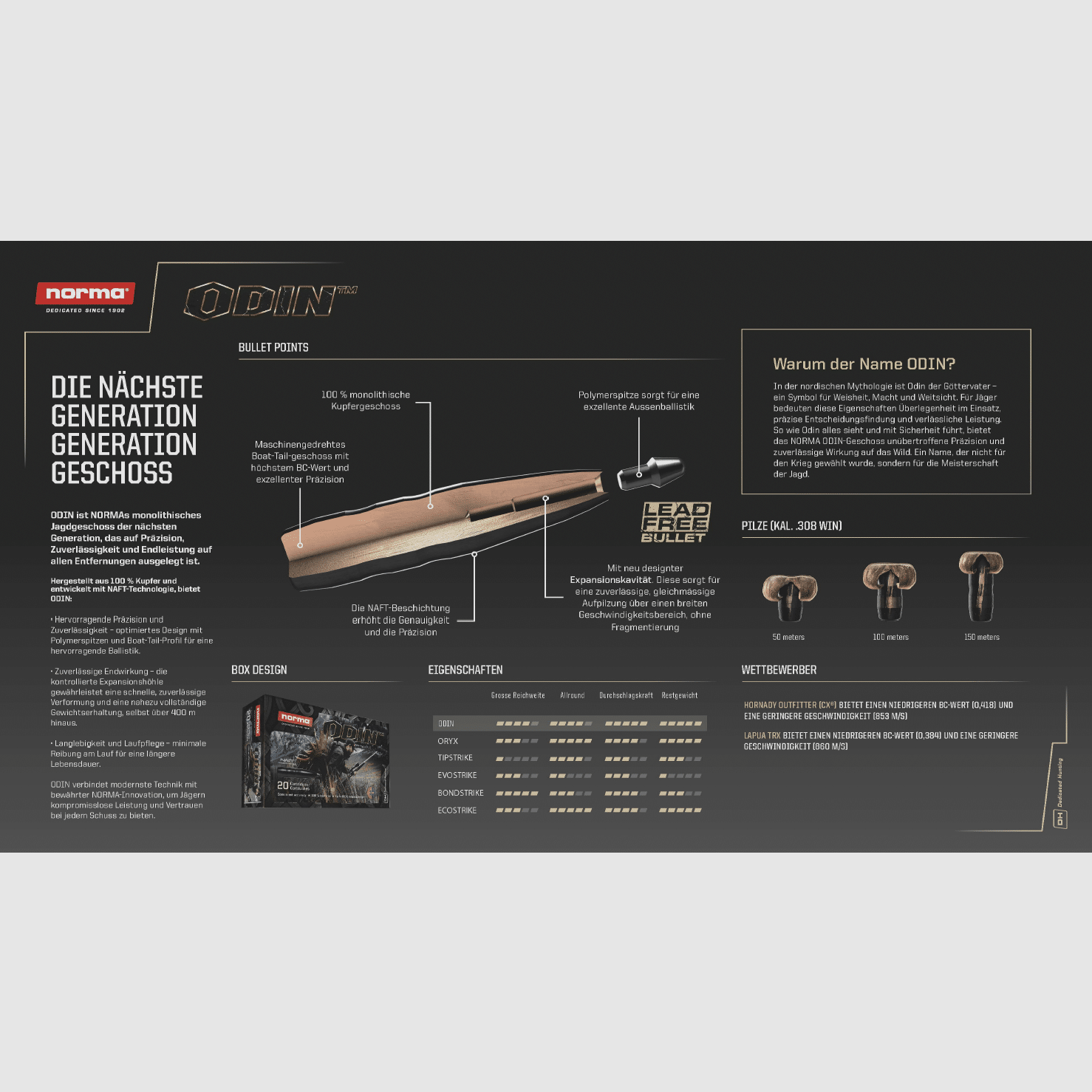 6.5 Creedmoor Norma Odin (bleifrei) 7.8g / 120grs., Bild 3 von 3