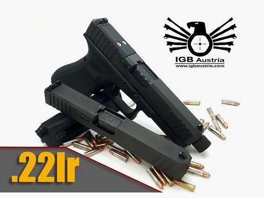 Système de conversion de pistolet I G B pour Glock 17/34 etc. Gen5 .22lr MOS et filetage