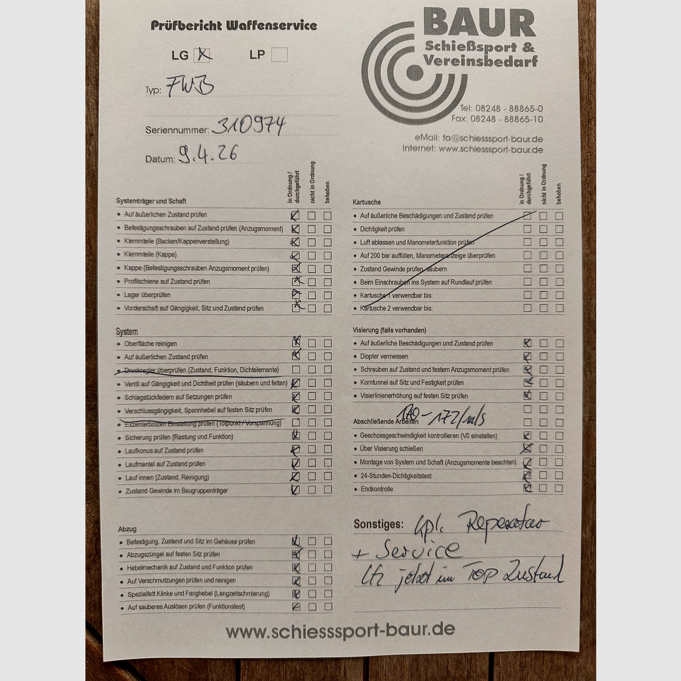 Luftgewehr Feinwerkbau 603, Top Zustand - komplett überholt, Bild 11 von 12