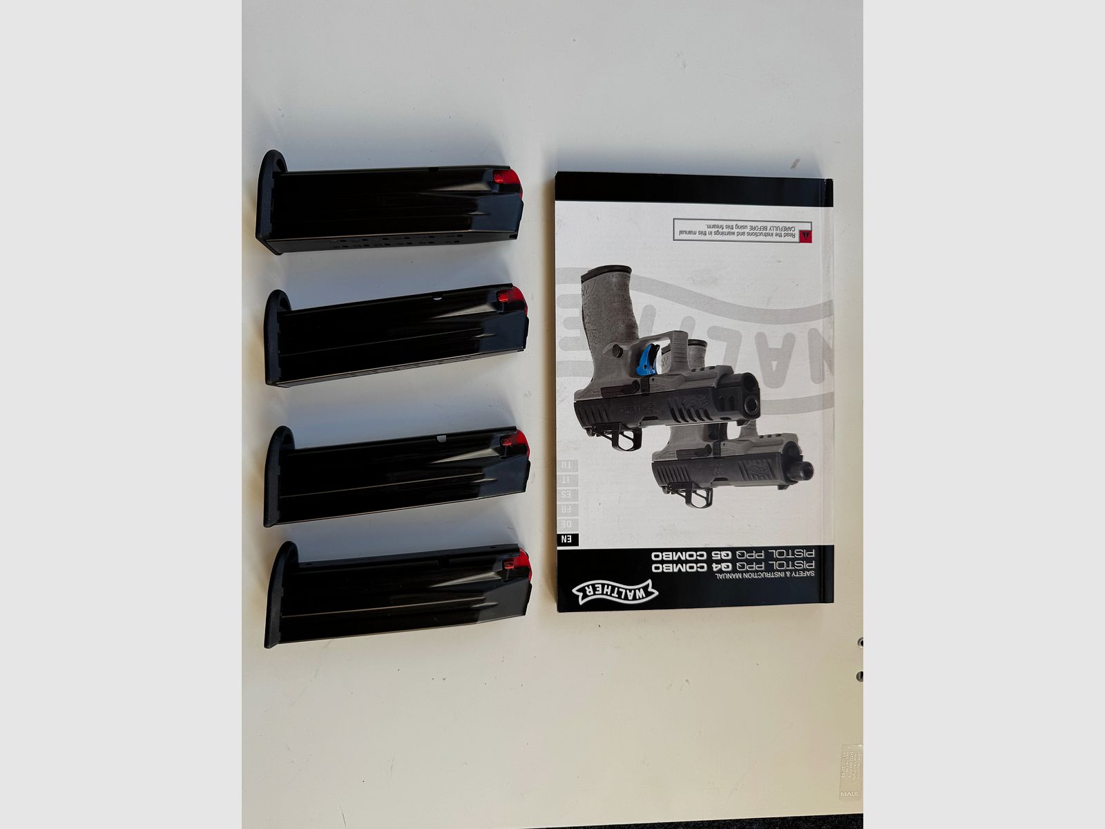 Walther PPQ Q5 Match (9×19 mm) — rama polimerowa • 4 magazynki • walizka + pełne akcesoria • zamontowany celownik punktowy Walther RMS C