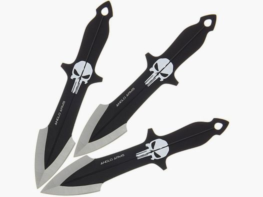 Punischer Wurfmesserset 3 teilig mit Schädel Logo