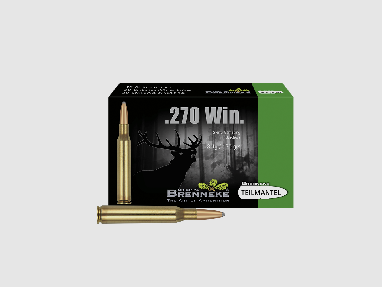 Gewehrpatrone mit BASIC / SOFT-POINT -Geschoss – .270 Win., Sierra Game King 8,4 g VE20