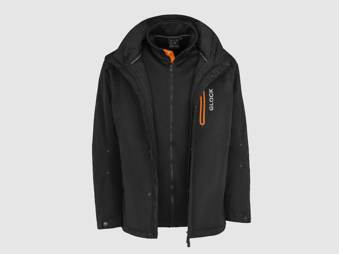 GLOCK 2-in-1 Softshell Jacket "Perfection" - Black, Size M