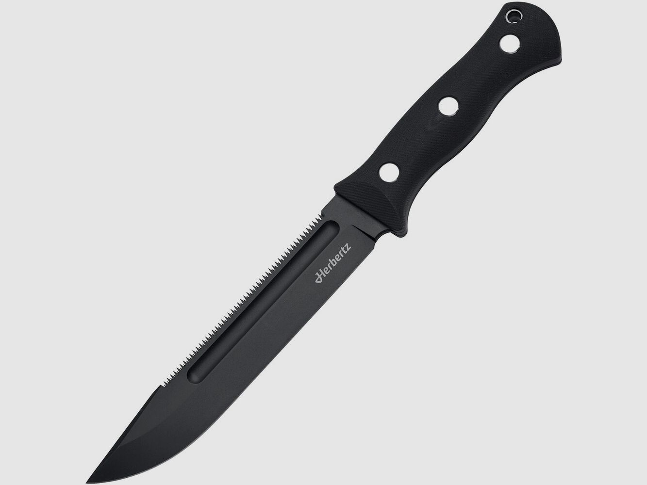 Coltello da outdoor e survival Herbertz D2 (Manici in G10 neri), immagine 1 di 3