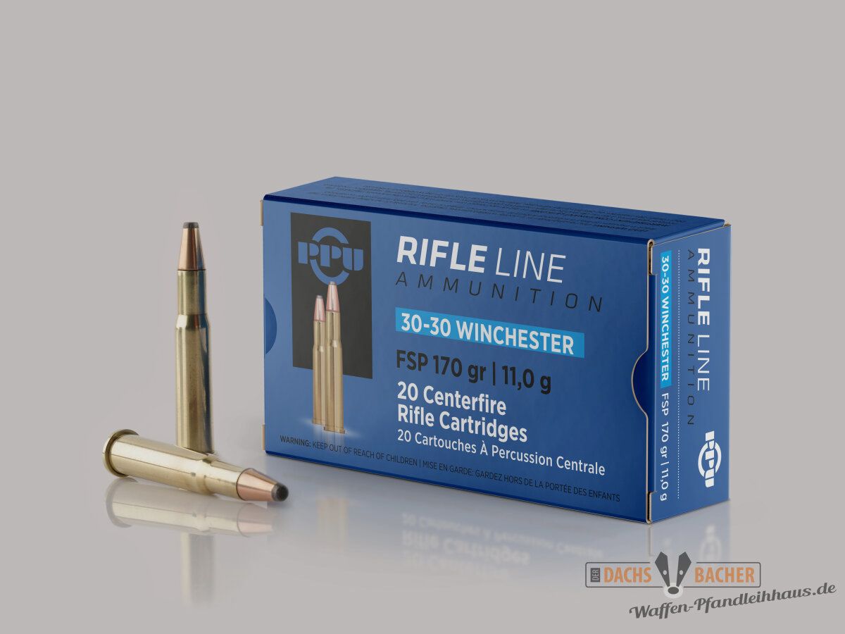 PPU Privi Partizan .30-30 Win 11,0g/170gr FSP Teilmantel 20 Schuß