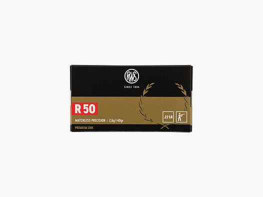 BOITE DE 50 CARTOUCHES RWS R 50 CAL.22LR 40GR