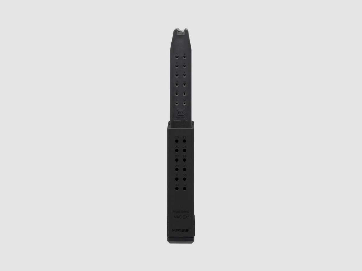 Magazijn voor KRISS VECTOR 9X19 mm 40 schoten - A1 MAGAZIJN KRISS VECTOR 9X19MM 40 SCHOTEN ZWART KRISS, afbeelding 2 van 3